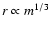 $r \propto m^{1/3}$