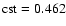 ${\rm cst}=0.462$