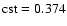 ${\rm cst}=0.374$