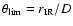 $\theta_{\rm lim}=r_{\rm IR}/D$