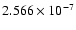 $2.566\times 10^{-7}$