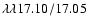 $\lambda \lambda 17.10/17.05$