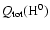 $Q_{\rm tot}({\rm H}^0)$