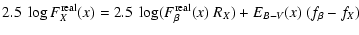 $\displaystyle 2.5~\log F_{X}^{\rm real}(x)=2.5~\log(F_{\beta}^{\rm real}(x)~R_X)
+E_{B-V}(x)~(f_\beta-f_X)$