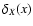 $\delta_X(x)$