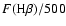 $F({\rm
H}\beta)/500$