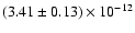 $(3.41\pm0.13)\times10^{-12}$