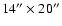 $14''\times20''$