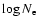 $\log N_{\rm e}$
