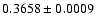 $0.3658 \pm 0.0009$