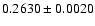$0.2630 \pm 0.0020$