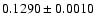 $0.1290 \pm 0.0010$