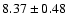 $ 8.37\pm0.48$