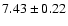 $7.43\pm0.22$