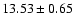$13.53\pm0.65$