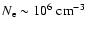 $N_{\rm e}\sim 10^6~\rm cm^{-3}$