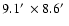 $9.1\hbox{$^\prime$ }\times 8.6\hbox{$^\prime$ }$