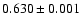 $0.630\pm0.001$