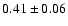 $0.41\pm0.06$