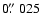 $0\hbox{$.\!\!^{\prime\prime}$ }025$