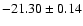 $-21.30\pm 0.14$