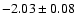 $-2.03\pm 0.08$