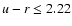 $u-r \le 2.22$