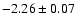 $-2.26\pm 0.07$
