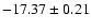 $-17.37\pm0.21$