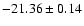 $-21.36\pm 0.14$