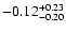 $\rm -0.12^{+0.23}_{-0.20}$