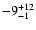 $ -9^{\rm +12}_{-1}$