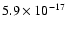 $ 5.9\times10^{-17}$