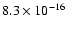 $ 8.3\times10^{-16}$