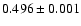 $0.496\pm0.001$