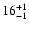 $ 16^{\rm +1}_{-1}$