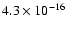 $ 4.3\times10^{-16}$