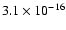 $ 3.1\times10^{-16}$