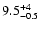 $ 9.5^{\rm +4}_{-0.5}$