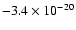 $ -3.4\times10^{-20}$