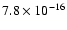 $ 7.8\times10^{-16}$