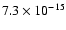 $ 7.3\times10^{-15}$