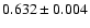 $0.632\pm0.004$
