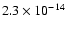$ 2.3\times10^{-14}$