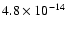 $ 4.8\times10^{-14}$