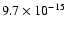 $ 9.7\times10^{-15}$