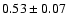 $0.53\pm0.07$