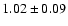 $1.02\pm0.09$