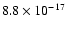 $ 8.8\times10^{-17}$