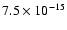 $ 7.5\times10^{-15}$